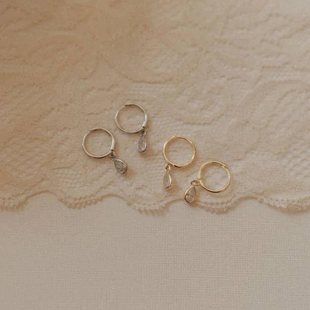April Raindrop Dangle Hoops MA27