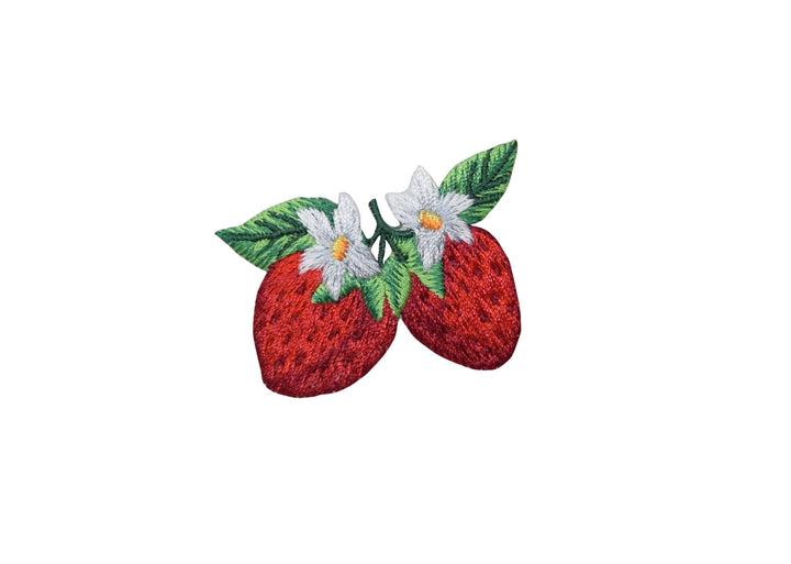 Double Strawberry, Two Strawberries, Fruit, Iron on Patch