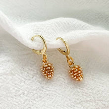 Load image into Gallery viewer, Pinecone Hoop Earrings NC237