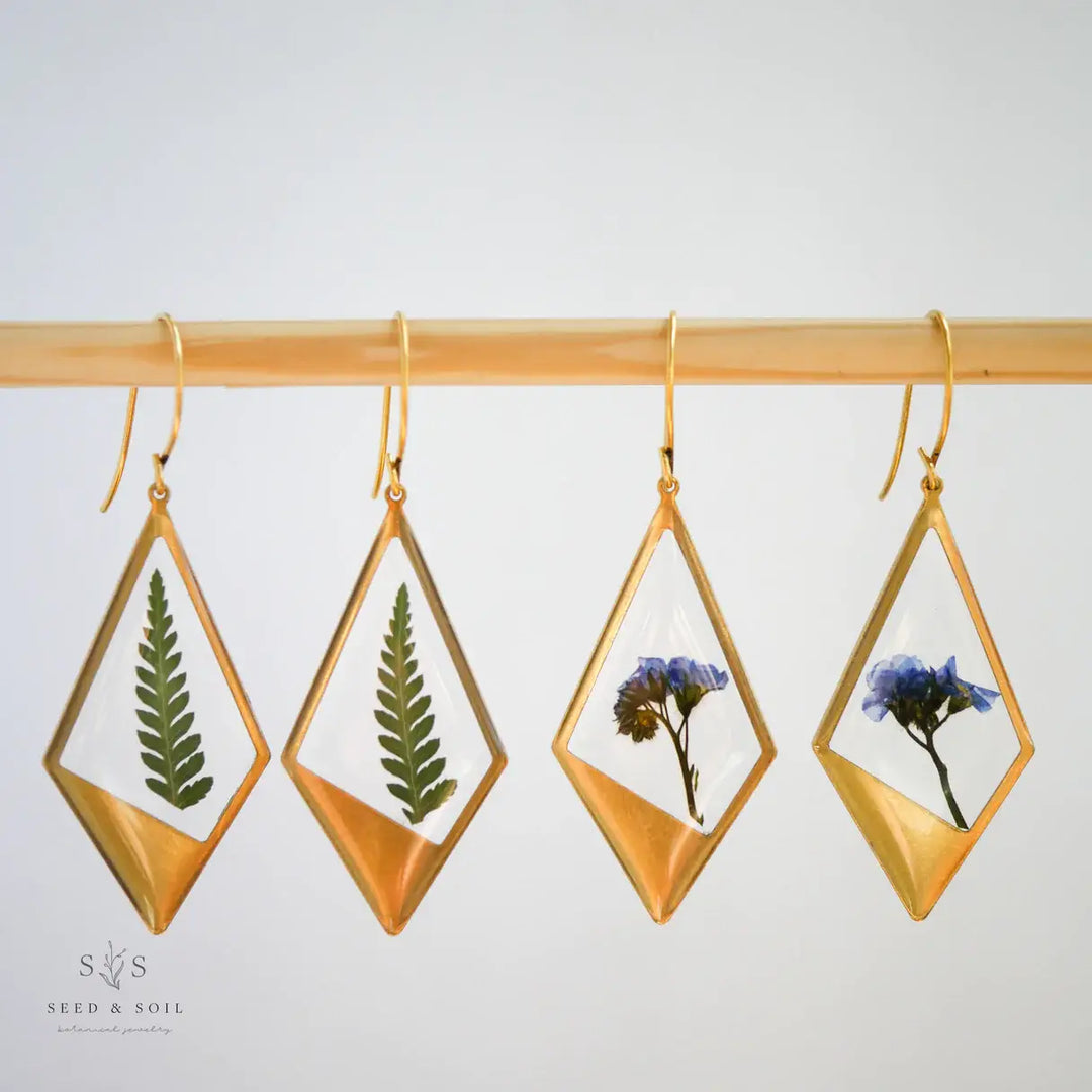 Hanging Terrarium Earrings 