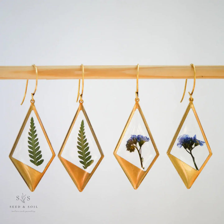 Hanging Terrarium Earrings 