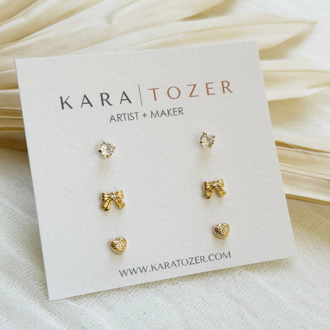 Triple Dainty Stud Set 