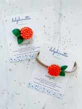 Load image into Gallery viewer, Orange Marigold Hair Clip - October Birth Month Flower Gift