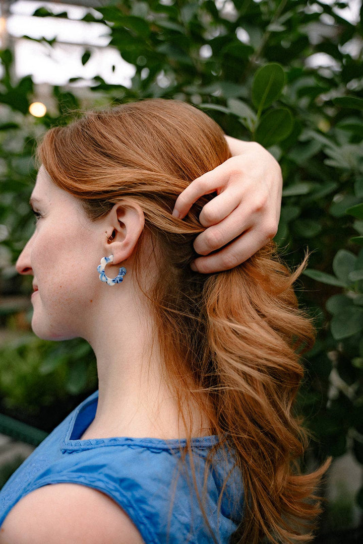 Flora Mini Hoops - Greek Goddess Blue // Flower Summer SS527