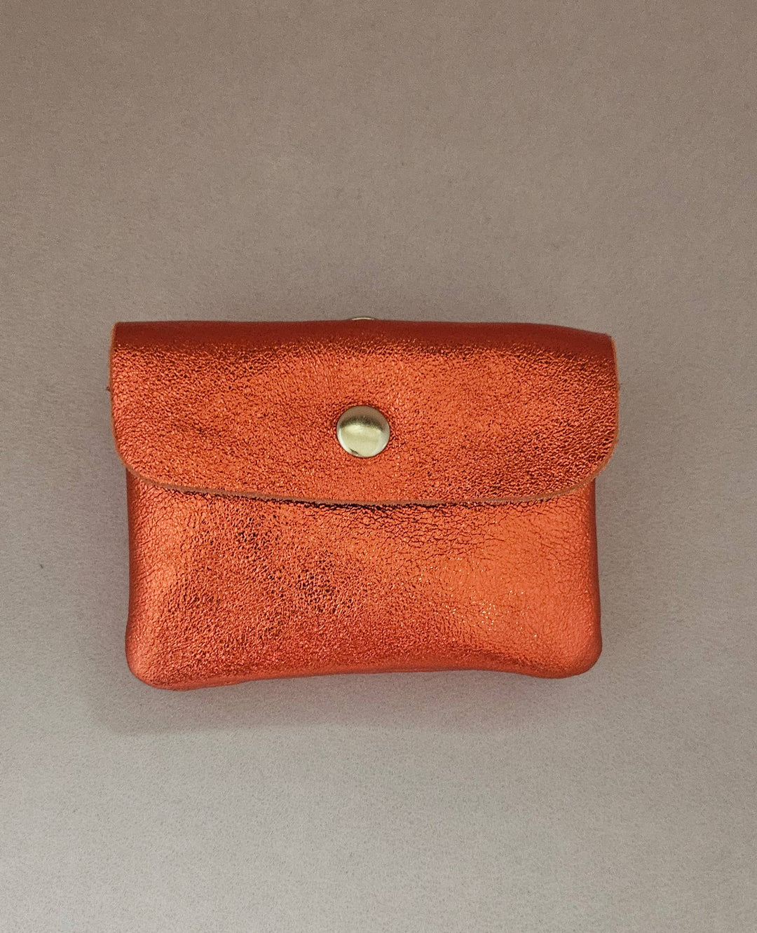 Cowhide leather coin purse Kangoobis: Rose clair
