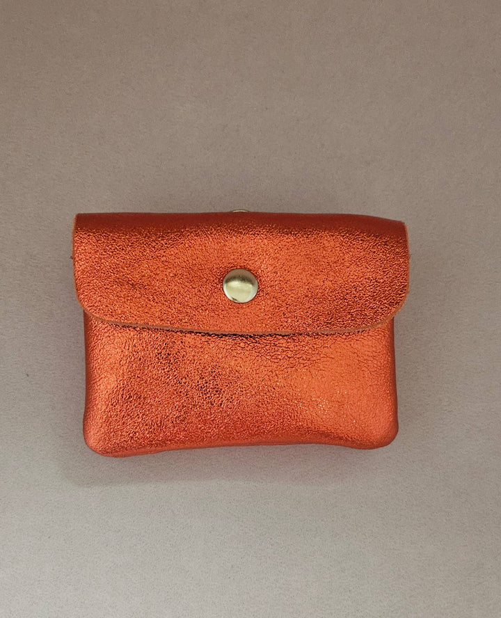 Cowhide leather coin purse Kangoobis: Violet
