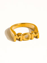 Load image into Gallery viewer, Angel 18K Gold Non-Tarnish Mom Ring FLA02