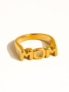 Angel 18K Gold Non-Tarnish Mom Ring FLA02
