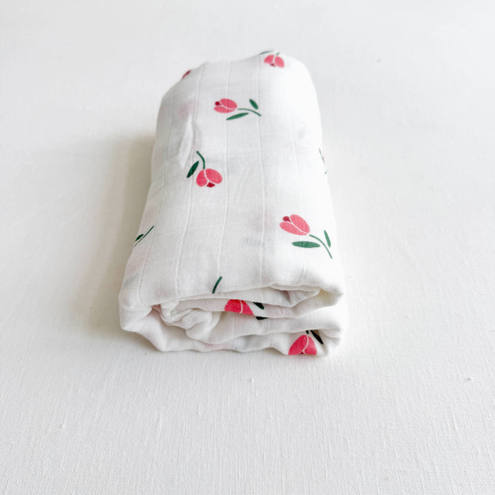 Bamboo Muslin Swaddle Blanket (Tulip) AL23