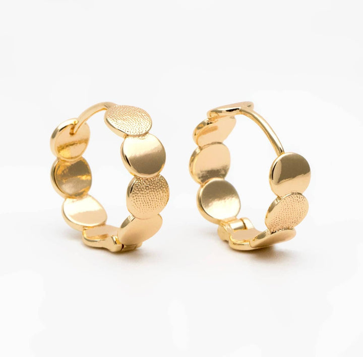 Grace hoops-18k gold plated earrings-huggies BRE86