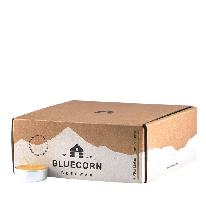 Pure Beeswax Tea Light Candles – Eco-Friendly Holiday Decor