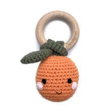 Load image into Gallery viewer, Orange Teething Rattle