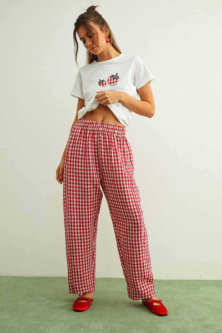 GINGHAM PANTS MM861