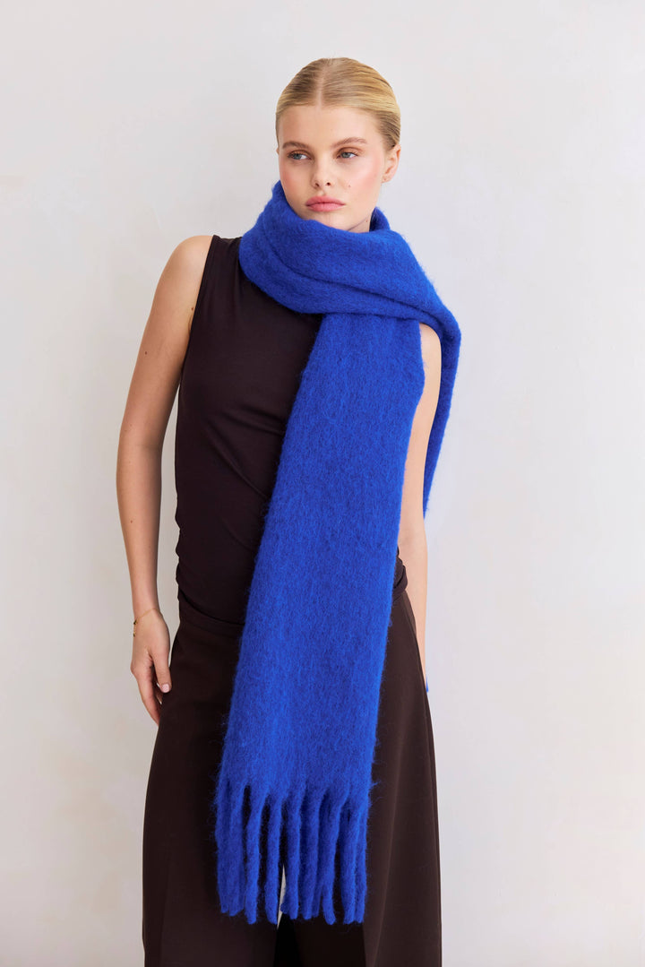 The Reykjavik Scarf with RWS Wool - Electric Blue - FW26