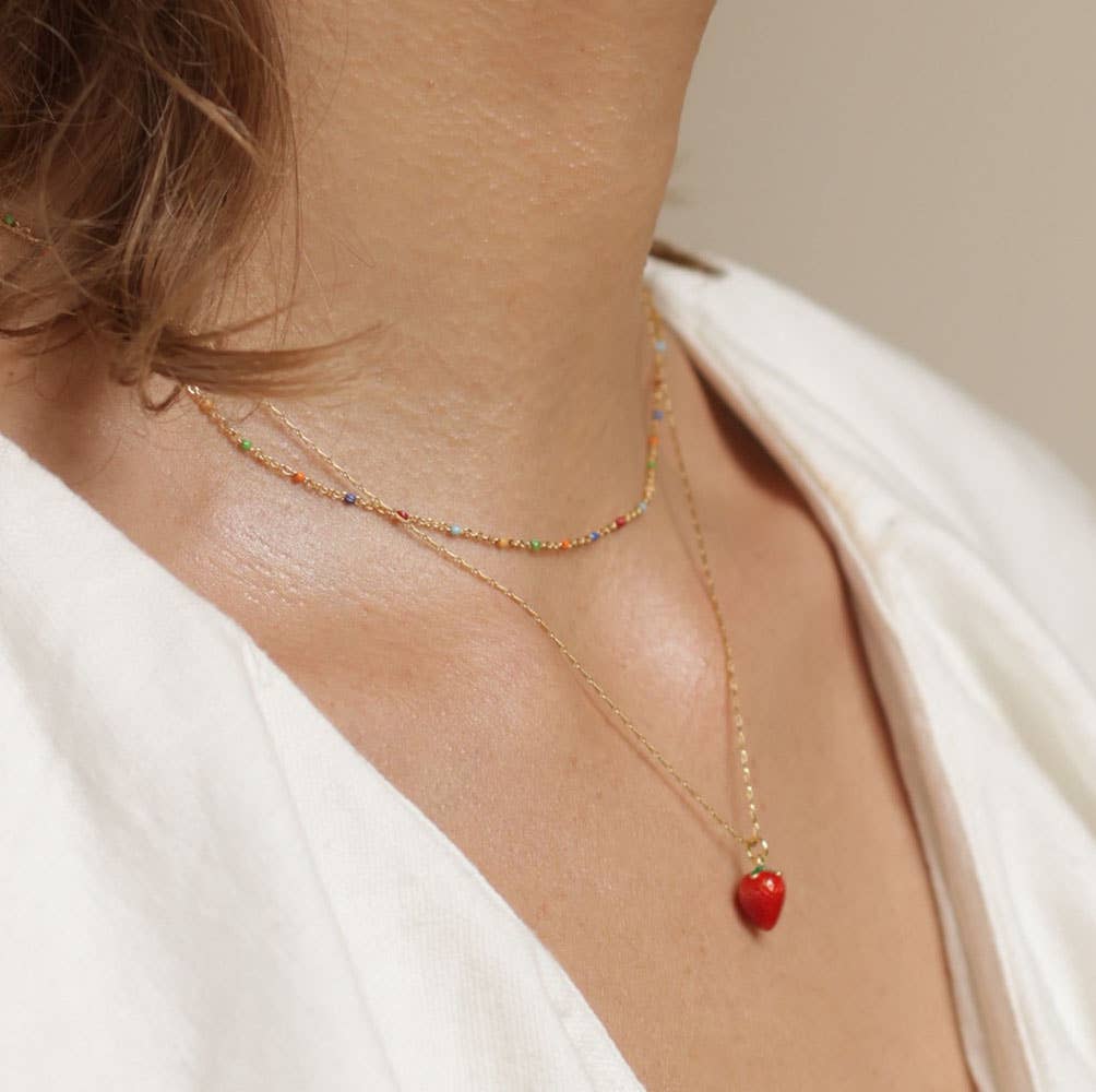 Summer Strawberry Necklace AS33