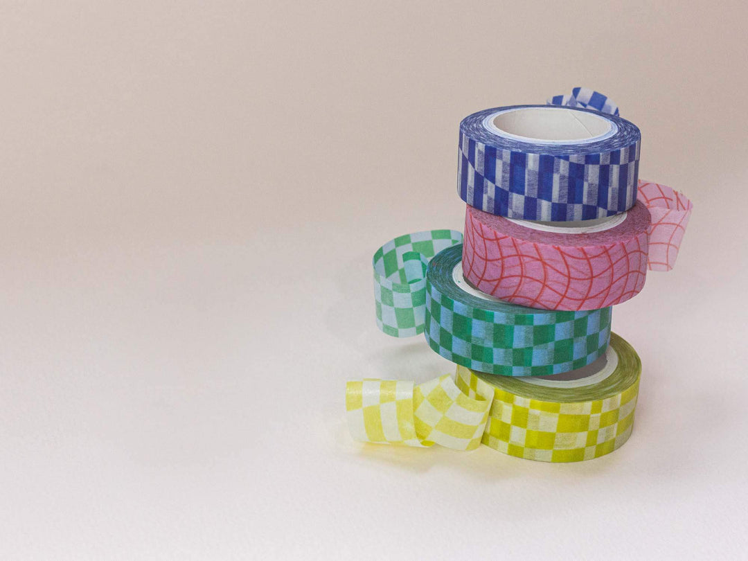Lean Ennui 15mm • Leaning Checkerboard Washi Tape MD236