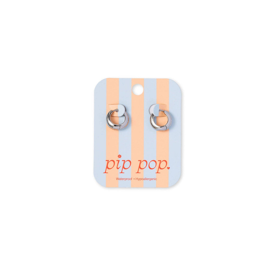 Tear Drop Hoop - Hypoallergenic, Flat Back, Girl Gift PE323
