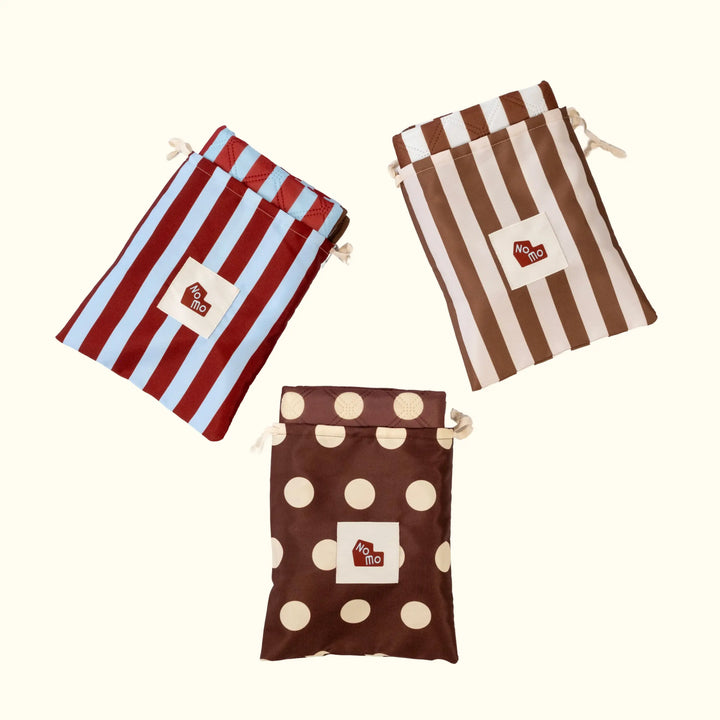 Reusable Washable Dog Pee Pad, Blue &amp; Red Stripe NOMO1