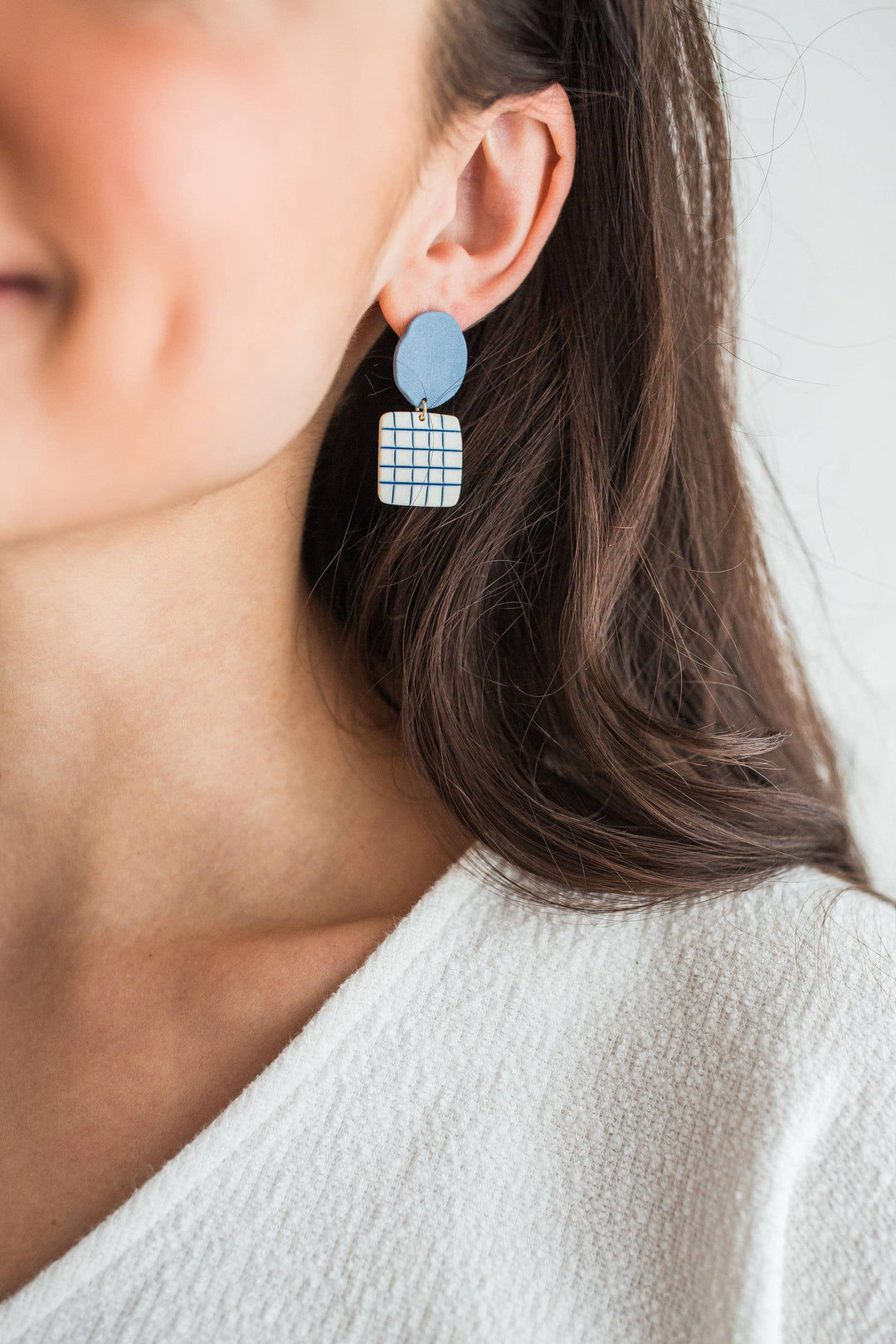 Lattice Earrings - In Thistle J011