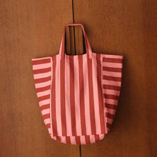 Load image into Gallery viewer, ELISABETH TOTE BAG STRIPES BRICK / PINK
