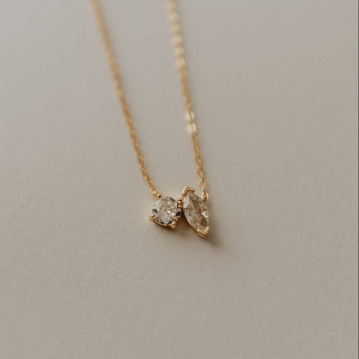 Sloane Two Stone Diamond Necklace MA25