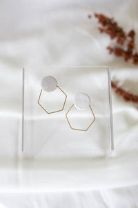 Zoe Hexagon Earrings HB09