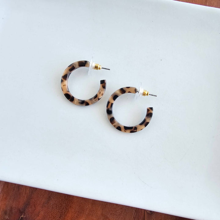 Cam Mini Hoops - Cheetah // Jewelry, Earrings, Fall SS981