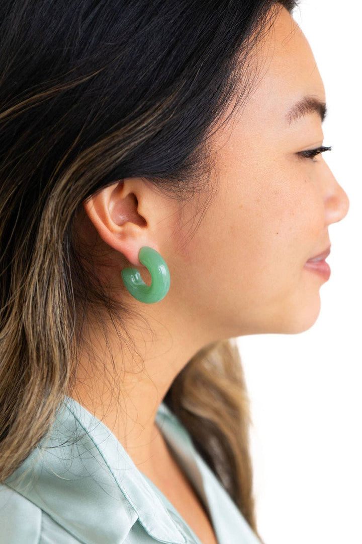 Chloe Hoops - Sage // Jewelry, Earrings, Fall SS231