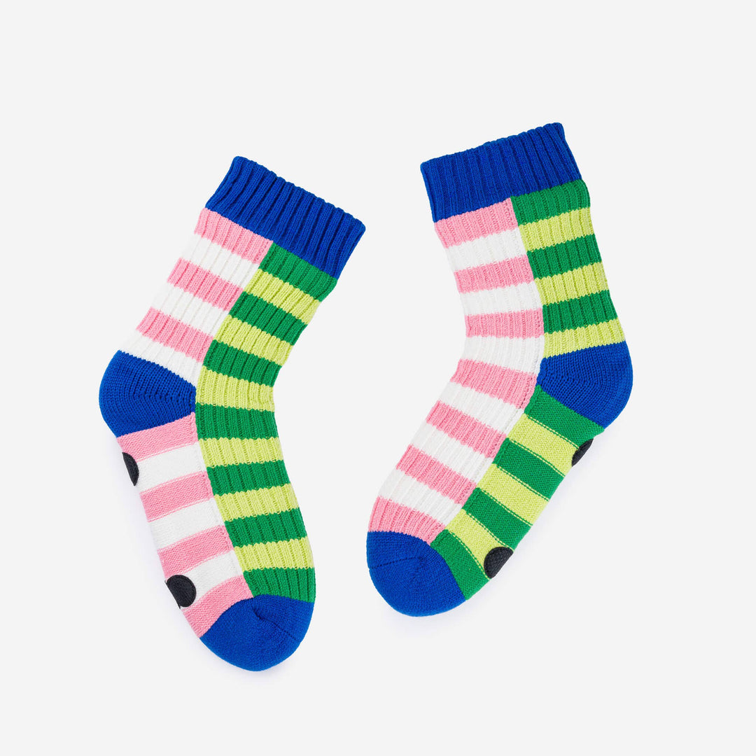 Super Stripe Knit House Socks VR983