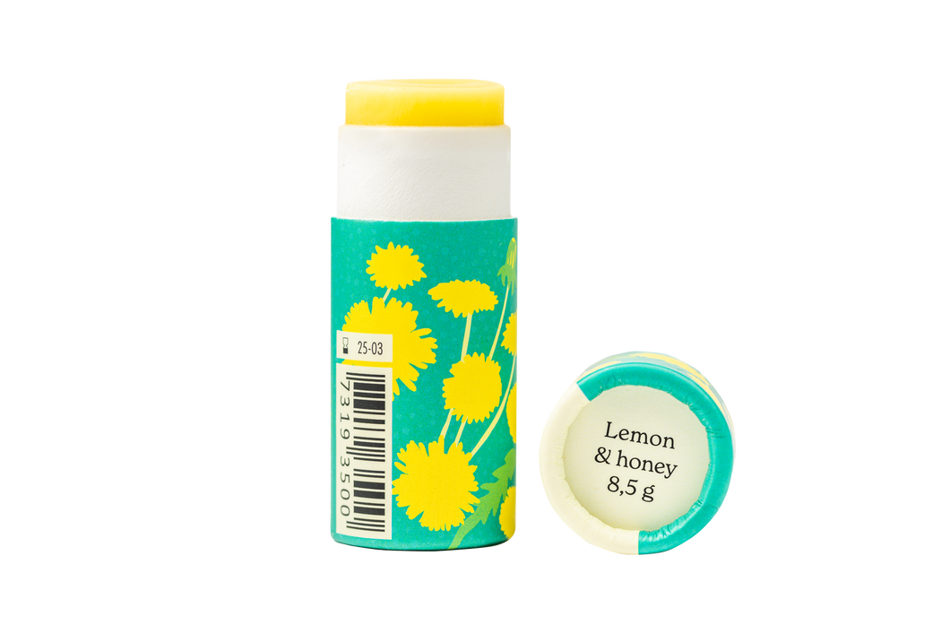 Lip balm - Lemon and honey - in paper package
