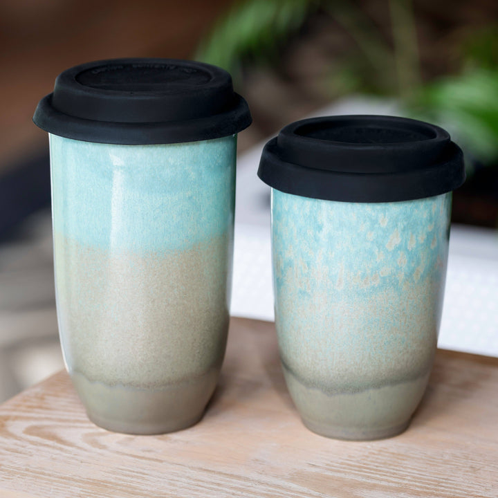 Aurora Ceramic Travel Cup 12oz | Modern Reusable Coffee Mug NV46