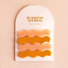 Load image into Gallery viewer, Wavy Hair Clips | Pink Mango