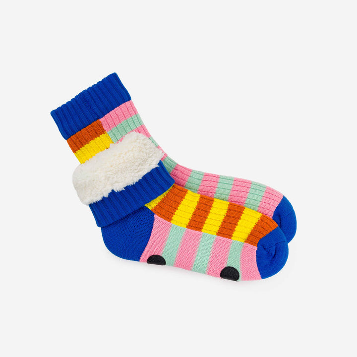 Super Stripe Knit House Socks VR983