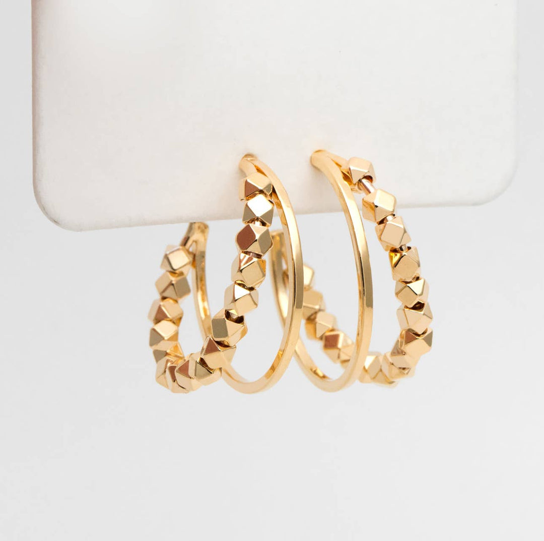 The Suri hoop studs 18k | hypoallergenic BRE46