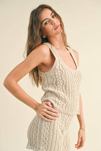 Load image into Gallery viewer, T3371ST DYE AND WASH CABLE KNITTED TOP