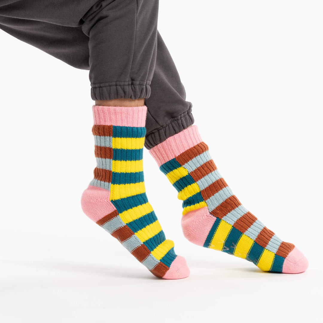 Super Stripe Knit House Socks