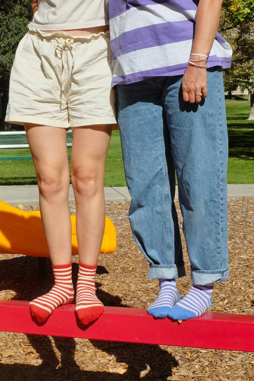 Retro Ribbed Striped Socks Spring time