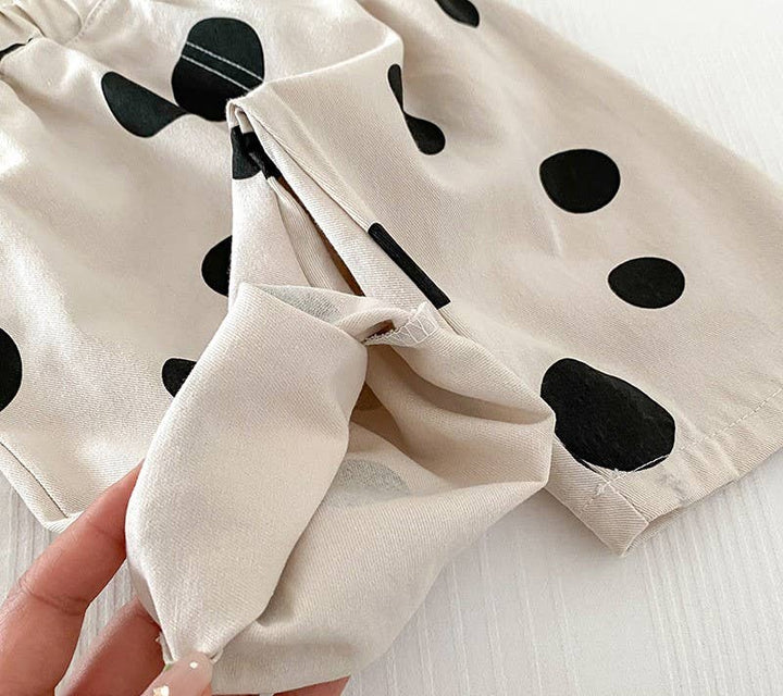Black Polka Dot Printed Pants CE22