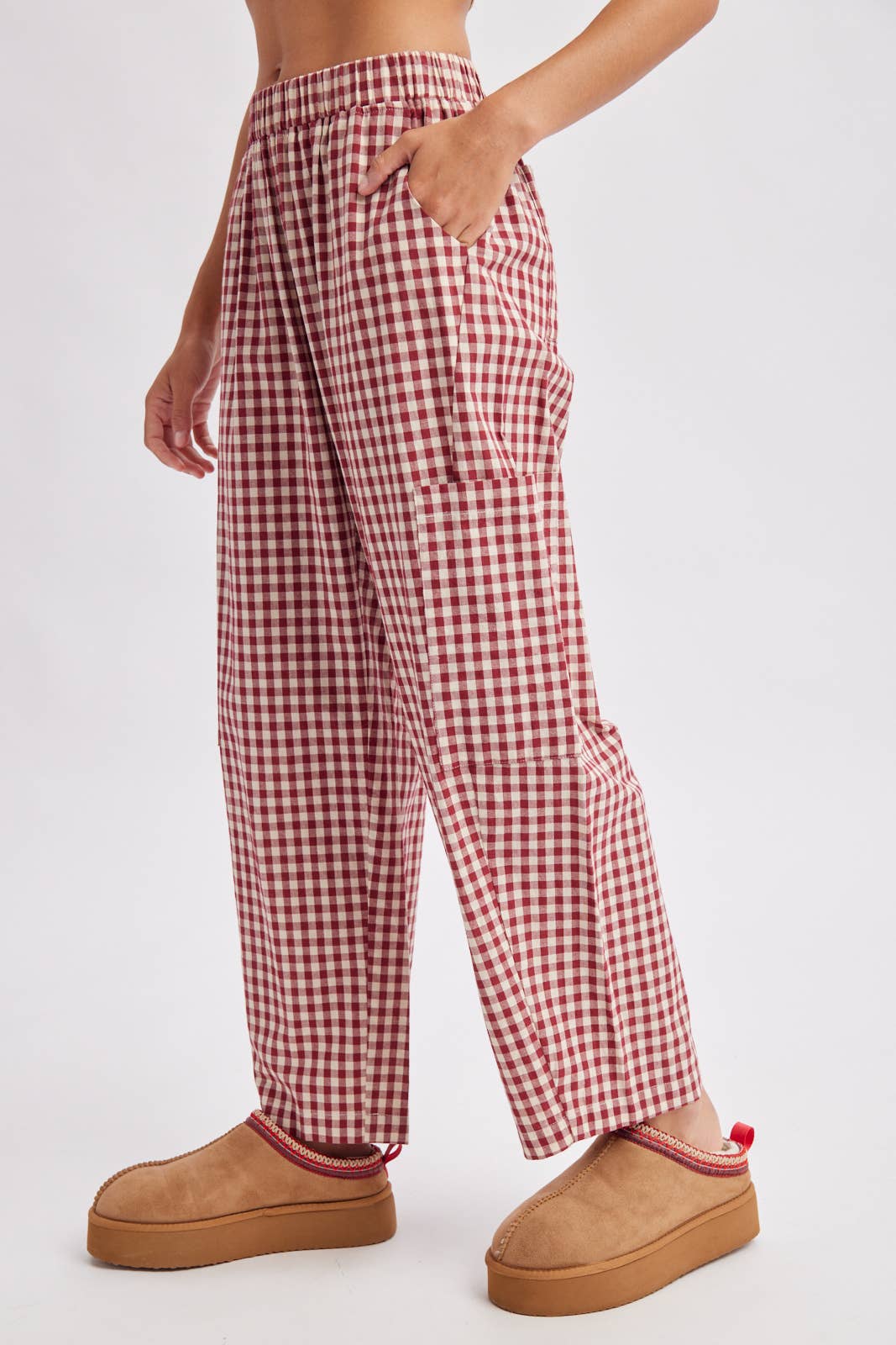 PLAID PATCH POCKET PANTS / WL26