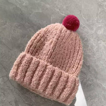 Load image into Gallery viewer, CHILDREN&#39;S COLORFUL BALL SOFT KNITTED HAT ACC43