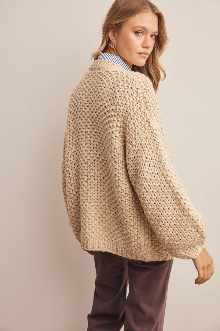 Handmade Chunky Knit Cardigan FSW61