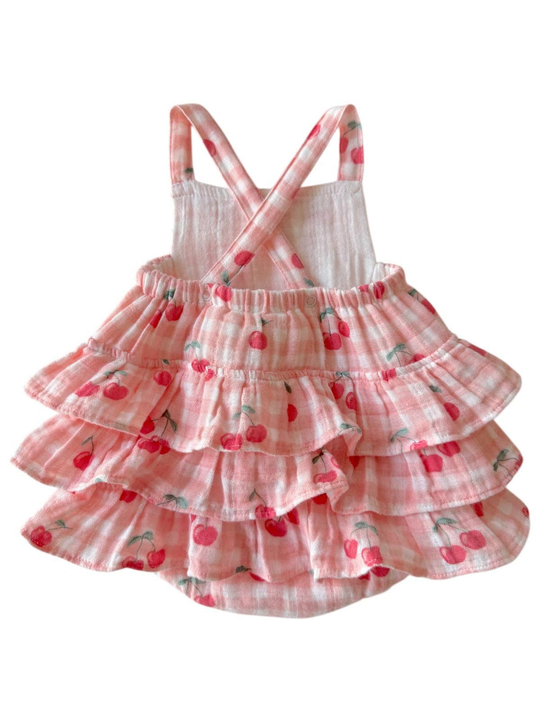 Gingham Cherries / Muslin Ruffle Sunsuit SIIX23