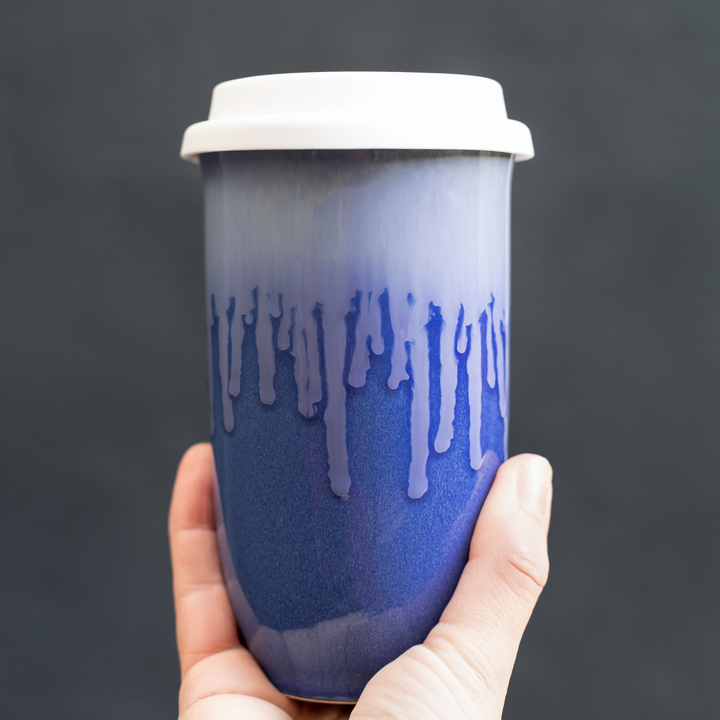 Neptune Ceramic Travel Mug – 12oz with Lid &amp; Sleeve NV26
