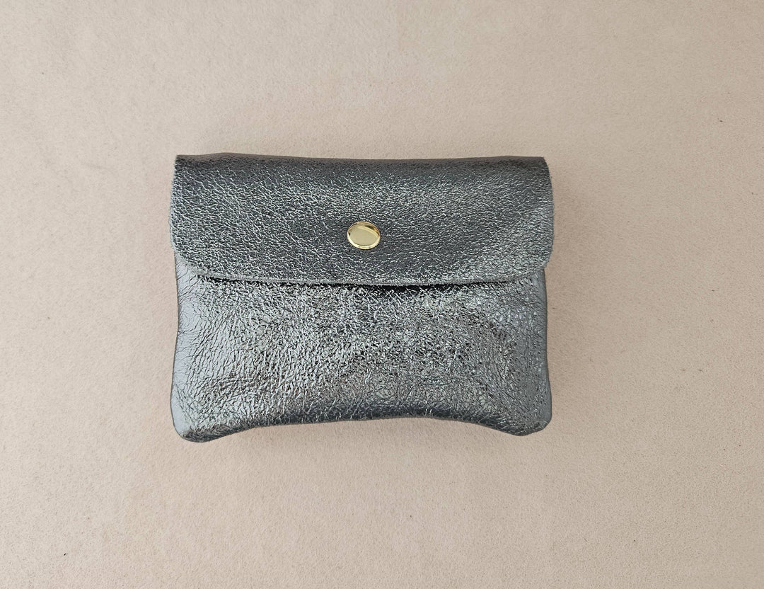 Cowhide leather coin purse Kangoobis: Violet