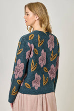 Load image into Gallery viewer, 61133 Floral Sweater Cardigan