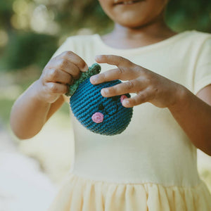 Friendly Plush Blueberry  Rattle
