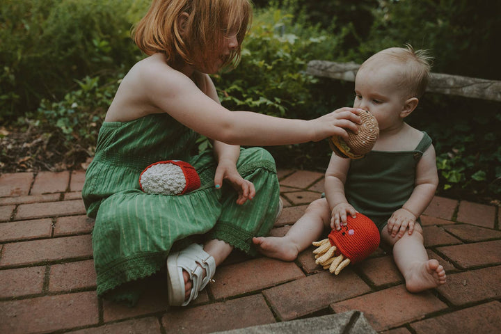 Handmade French Fries Baby Rattle –Organic Cotton Soft Toy