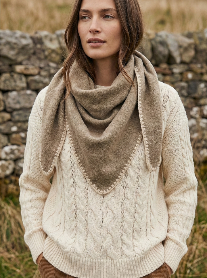 Knitted Triangle Shawl