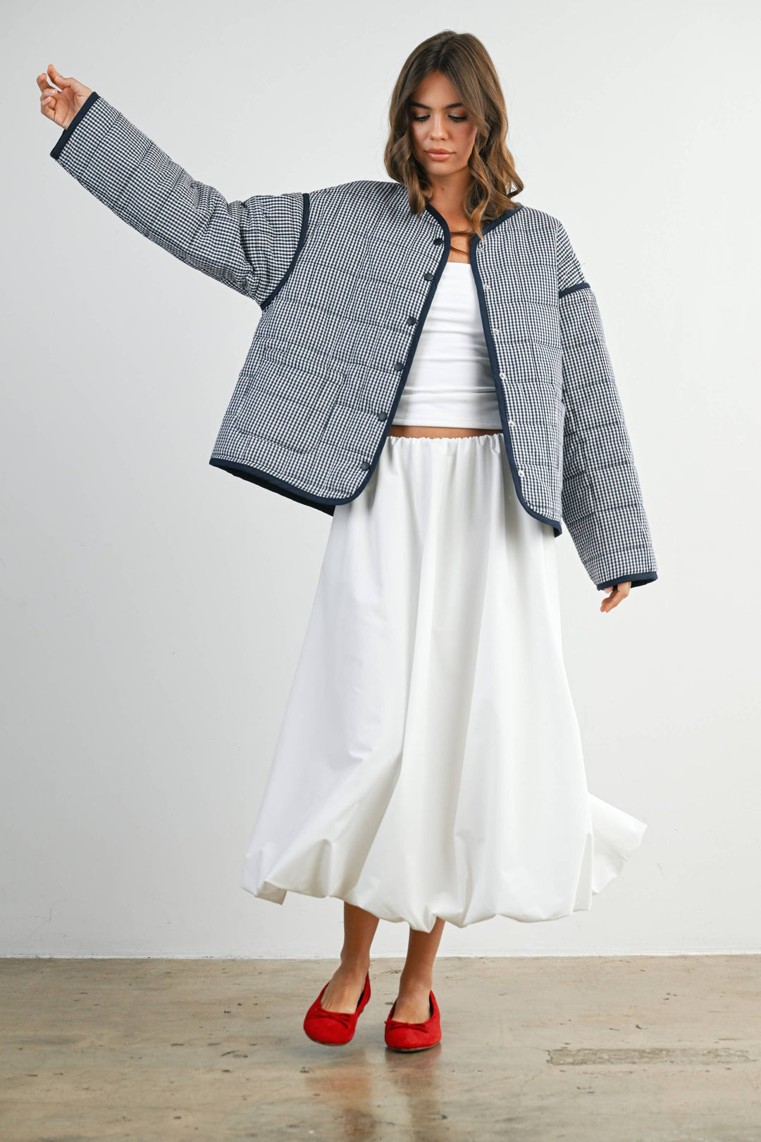 Buttoned Quilted Puffer Jacket - BMJ78