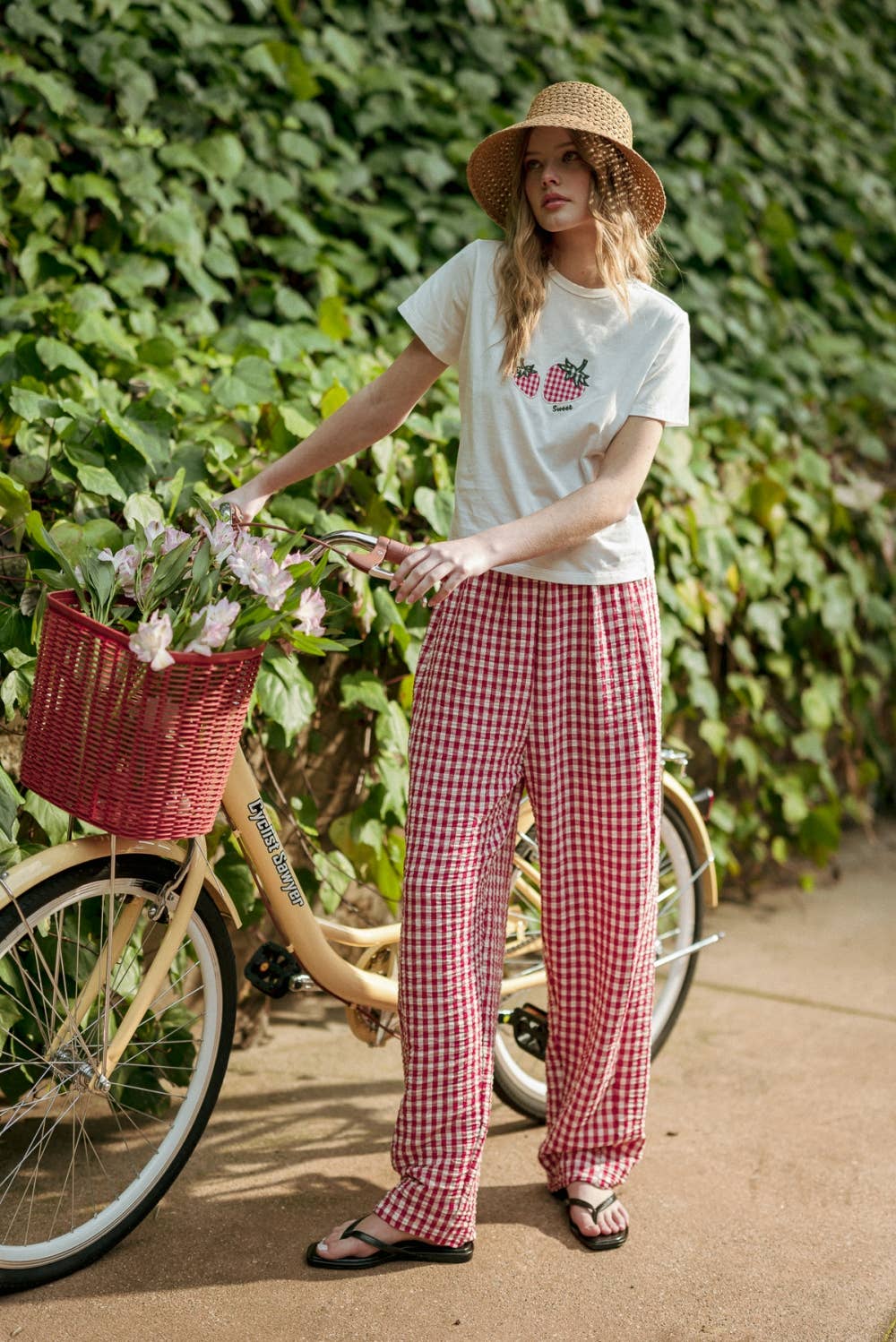 GINGHAM PANTS MM861